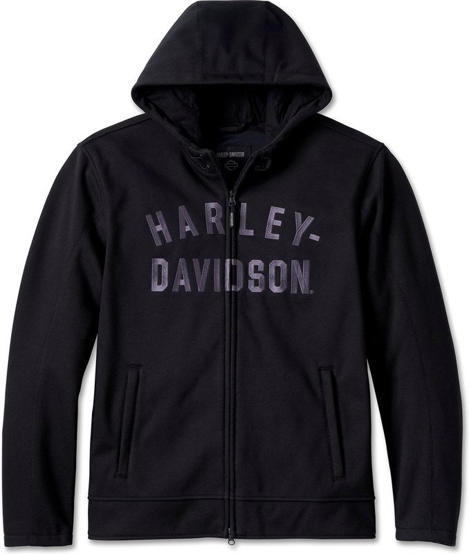 Harley-Davidson Men'S Deflector Hooded Riding Fleece  Black | 98102-23EM