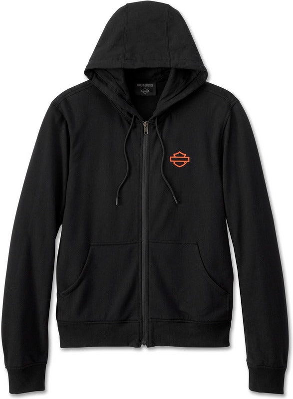 Harley-Davidson Men'S Ovation 3-In-1 Textile Riding Jacket  Black Beauty/Vintage Orange | 98102-24EM