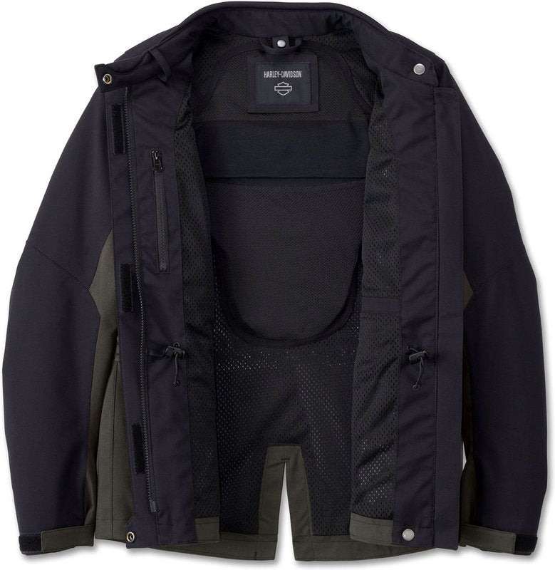 Harley-Davidson Jacket-Union 3N1 Textile  Black Olive/Black Beauty | 98108-24EW