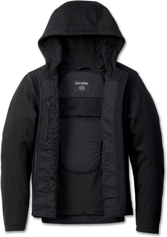 Harley-Davidson Shirt Jacket-Deflector Hooded  Black | 98112-23EW