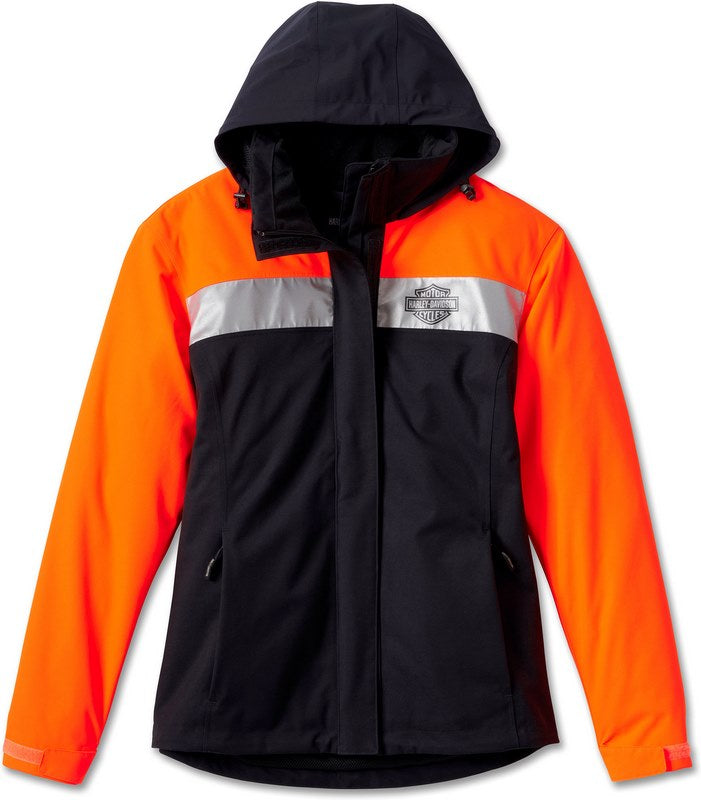 Harley-Davidson Women'S Full Speed Ii Waterproof Rain Jacket  Colorblock-Design | 98116-23VW