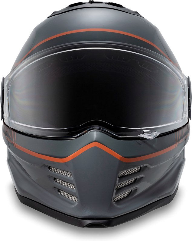 Harley-Davidson Division X15 サンシールド フルフェイス ヘルメット  Grey/Orange | 98117-24VX