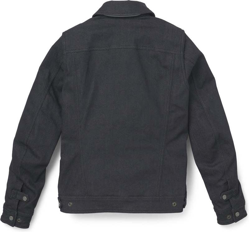 Harley-Davidson Womens'S Chisel Denim Trucker Riding Jacket  Black | 98119-23VW