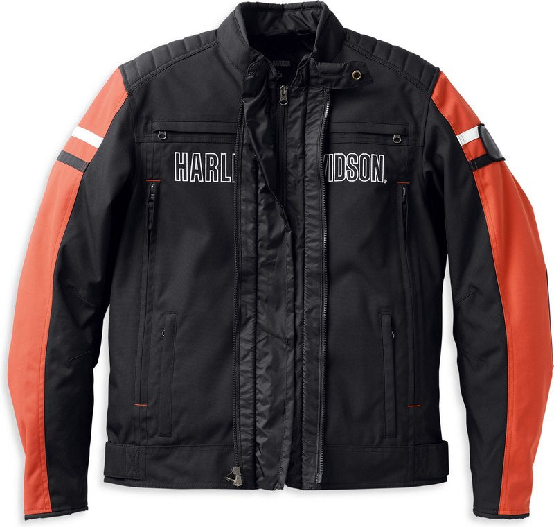 Harley-Davidson Men'S Hazard Waterproof Textile Jacket  Colorblock-Design | 98126-22EM
