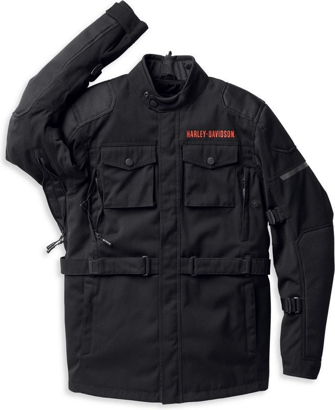 Harley-Davidson Men'S Quest Triple Vent System Jacket  Black | 98127-22EM