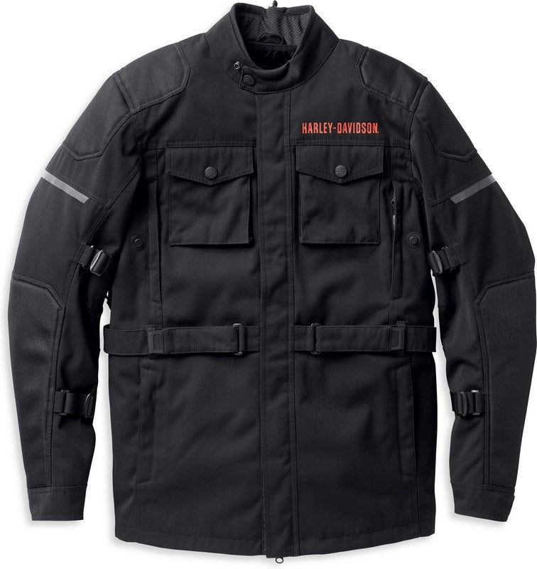 Harley-Davidson Men'S Quest Triple Vent System Jacket  Black | 98127-22EM