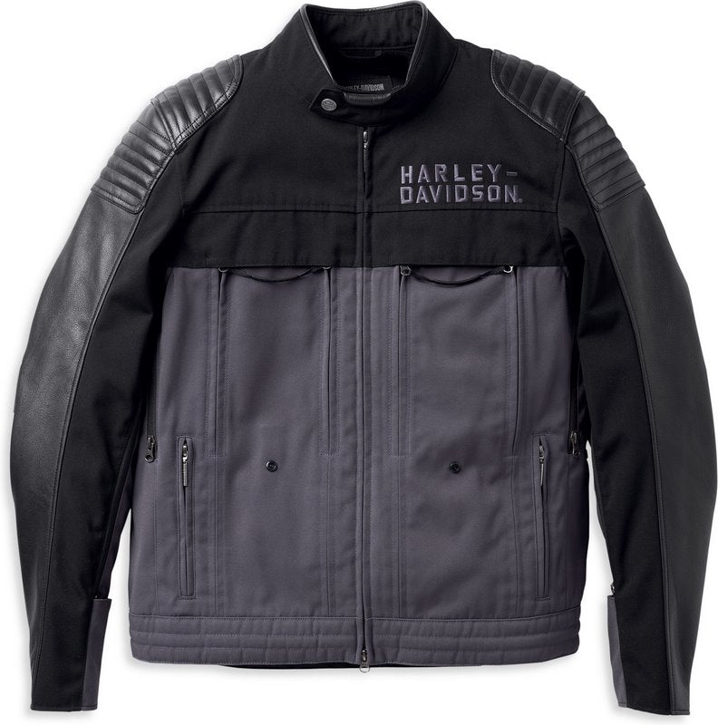 Harley-Davidson Men'S Sheridan Switchback Lite Mixed Media Jacket  Blackened Pearl | 98129-22EM