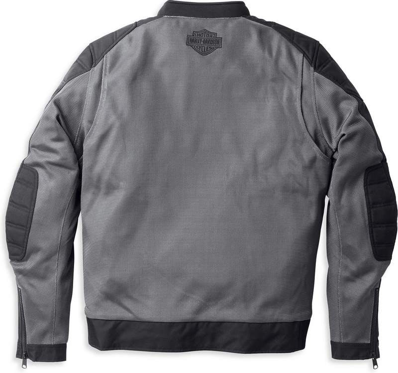 Harley-Davidson Men'S Zephyr Mesh Jacket W/ Zip-Out Liner  Granite Grey | 98131-22EM