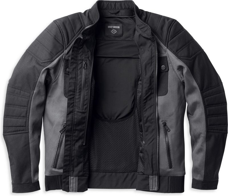 Harley-Davidson Men'S Zephyr Mesh Jacket W/ Zip-Out Liner  Granite Grey | 98131-22EM