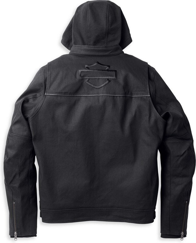 Harley-Davidson Men'S Metropolitan Mandarin Collar 3-In-1 Jacket  Black | 98132-22EM