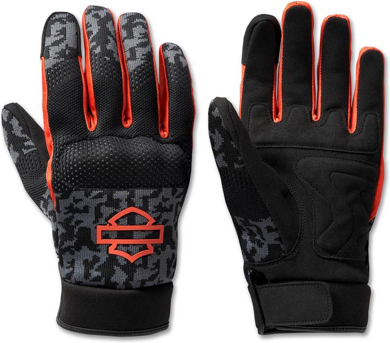 Harley-Davidson Men'S Dyna Knit Mesh Gloves  Camo/Asphalt | 98135-23VM