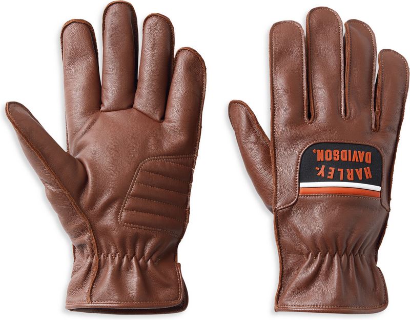 Harley-Davidson Hampton Leather Gloves For Men  Chocolate Brown | 98137-22VM