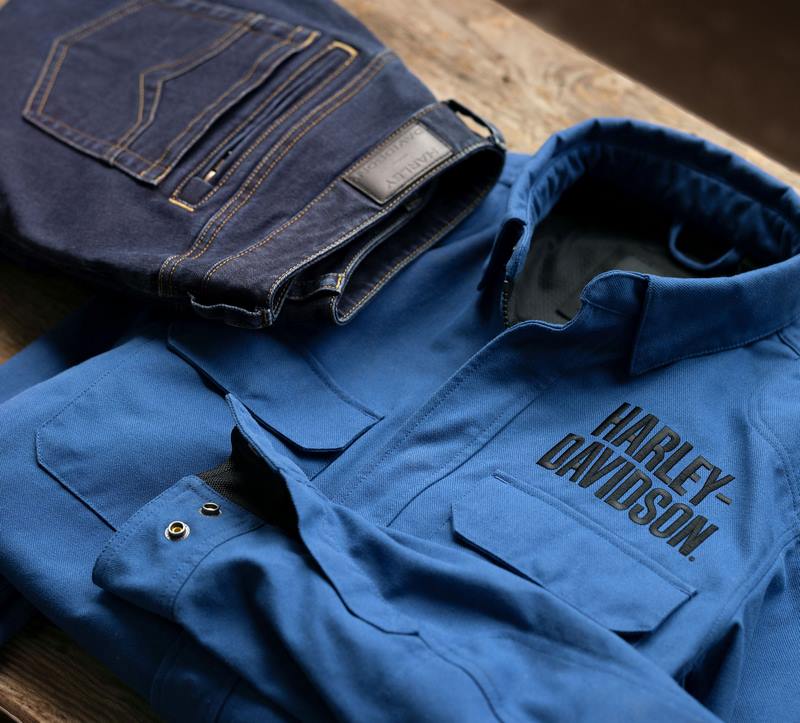 Harley-Davidson Men'S Operative Riding Shirt Jacket  True Blue | 98137-24VM