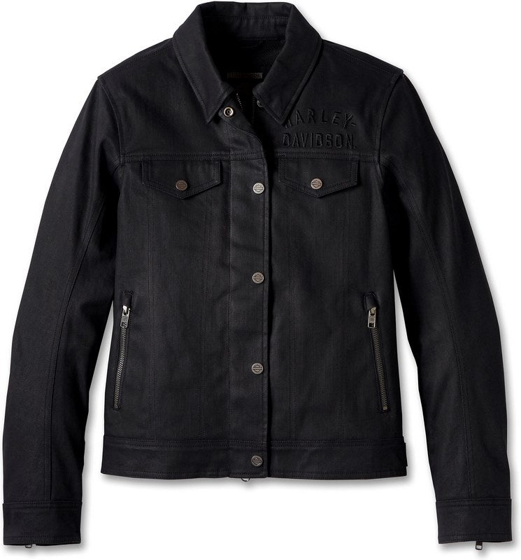 Harley-Davidson Women'S Layering System Trucker Riding Jacket  Black | 98142-23VW