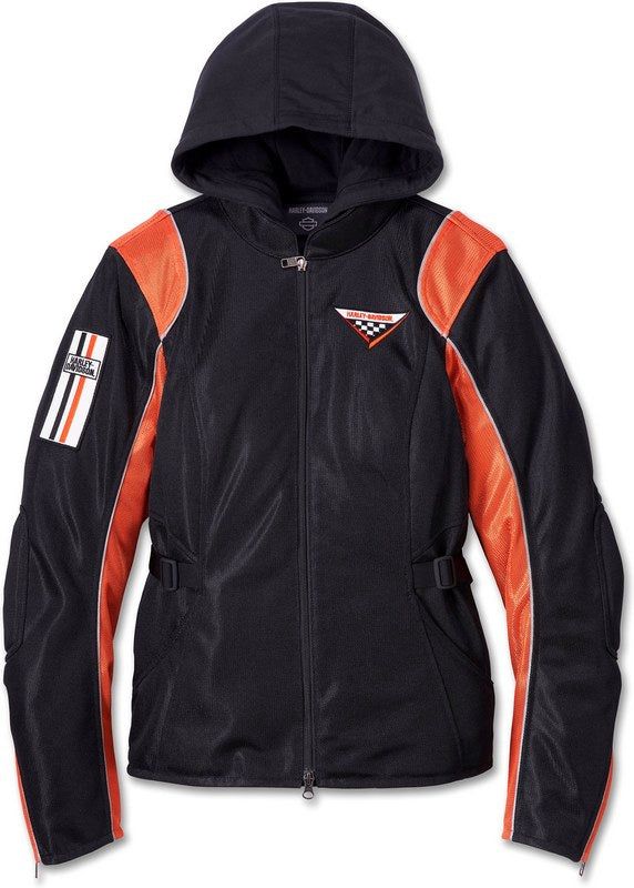 Harley-Davidson Jacket-Cora 3In1 Mesh Txtil  Black/Orange | 98144-23EW