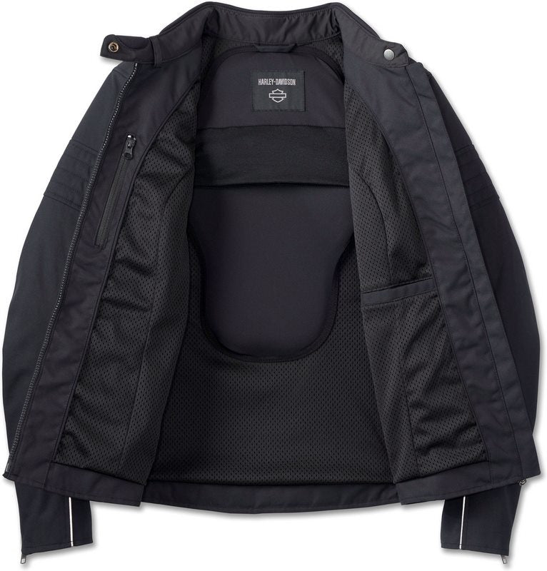 Harley-Davidson Jacket-Hybrid Triple Vent Text  Black | 98145-23EW