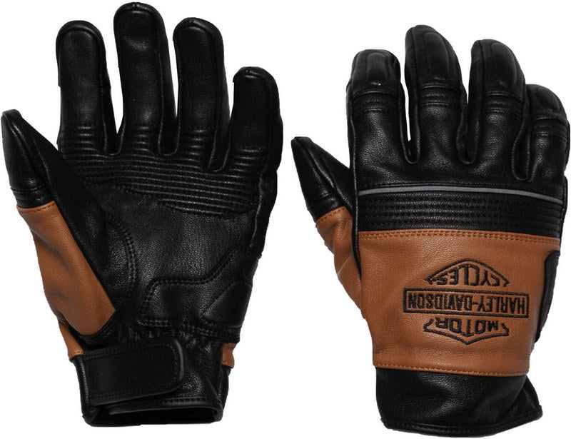 Harley-Davidson Men'S Grapnel Leather Gloves  Colorblock-Design | 98147-22EM