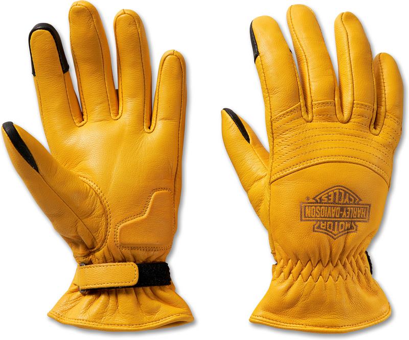 Harley-Davidson Women'S Helm Leather Work Gloves  Natural | 98153-23VW