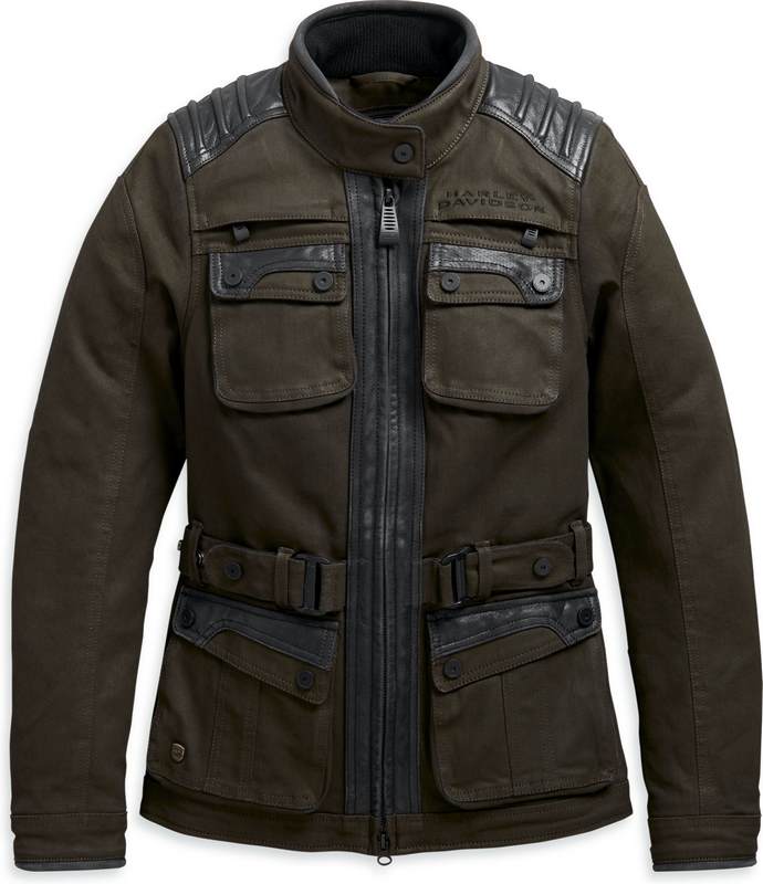 Harley-Davidson Chippewa Falls Stretch Riding Jacket  Black Olive | 98158-20EW