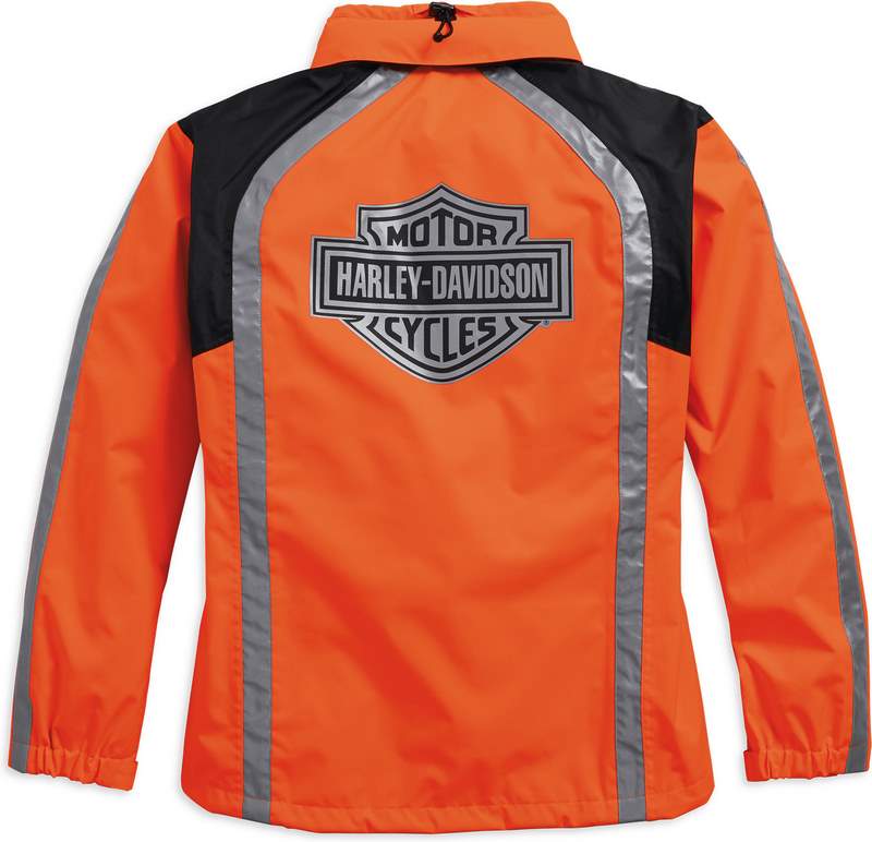 Harley-Davidson Hi-Visibility Reflective Rain Jacket  Orange | 98163-18EW