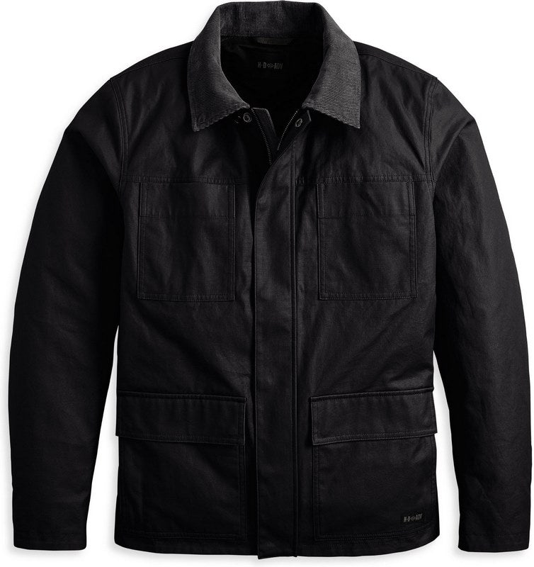 Harley-Davidson Men'S Mesa Hd Adv Waxed Motorcycle Jacket  Black Beauty | 98163-23VM