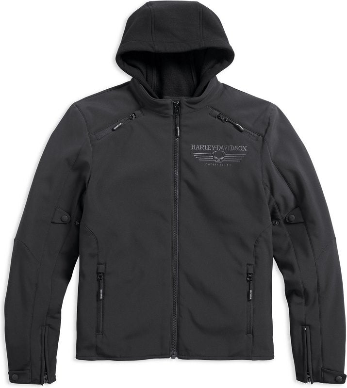 Harley-Davidson Reflective Skull 3-In-1 Soft Shell Riding Jacket Ce  Black | 98164-17EM