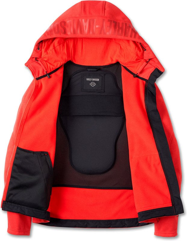 Harley-Davidson Jacket-Deflector Hooded Textile  High Risk Red | 98177-24VW