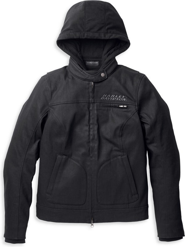 Harley-Davidson Women'S Metropolitan Mandarin Collar 3-In-1 Jacket  Black | 98200-22EW