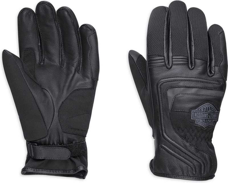 Harley-Davidson Bar & Shield® Logo Leather & Mesh Gloves Ce  Black | 98362-17EM