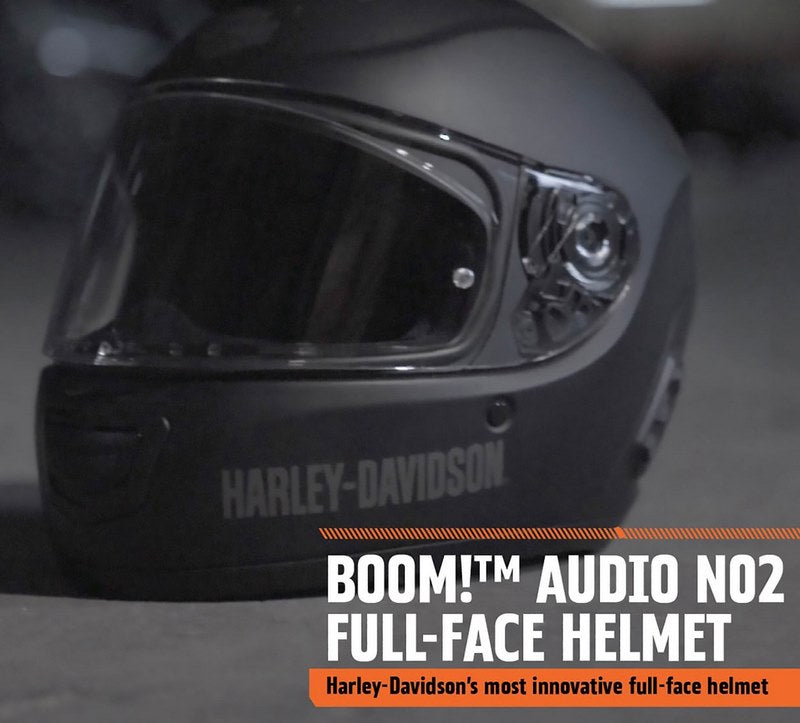 Harley-Davidson Boom! Audio N02 フルフェイス ヘルメット  Matt Black | 98365-19VX
