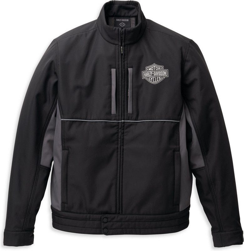 Harley-Davidson Men'S Bar & Shield Softshell Jacket  Black Beauty 2 | 98405-22VM