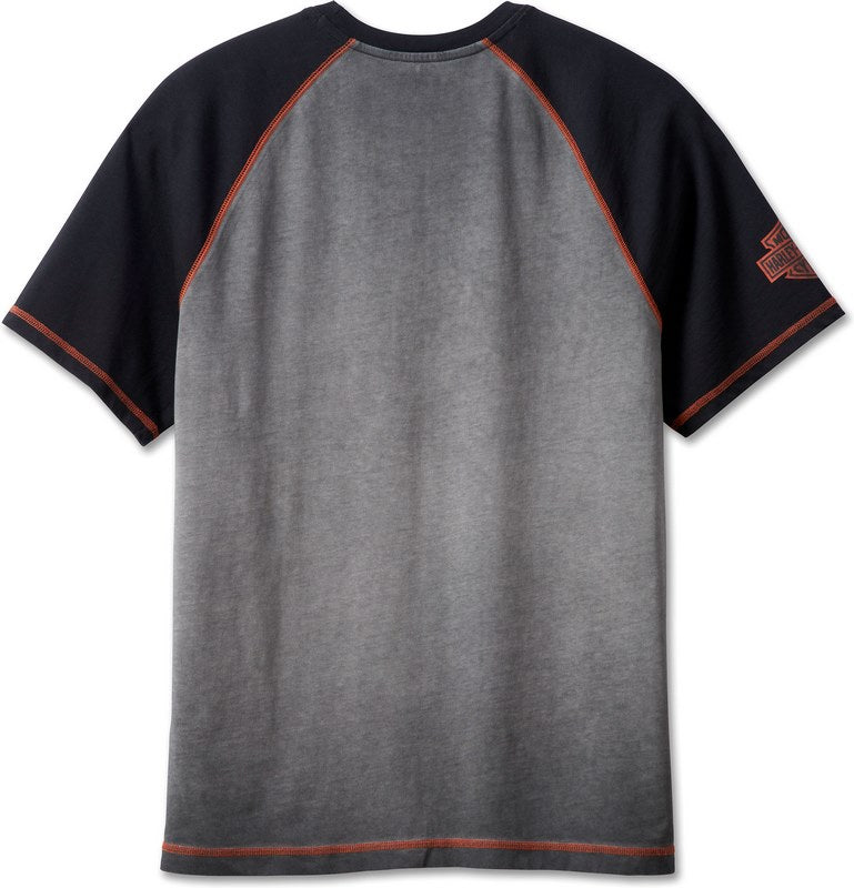 Harley-Davidson Men'S Iron Bond Raglan Tee  Colorblock-Design-Light Grey | 99001-23VM