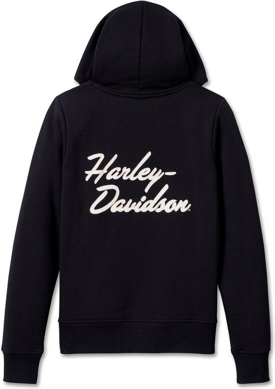 Harley-Davidson Women'S Custom Bar & Shield Pullover Hoodie  Black Beauty | 99011-23VW
