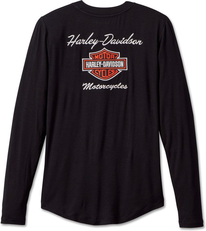 Harley-Davidson Henley-Knit  Black Beauty | 99017-23VW