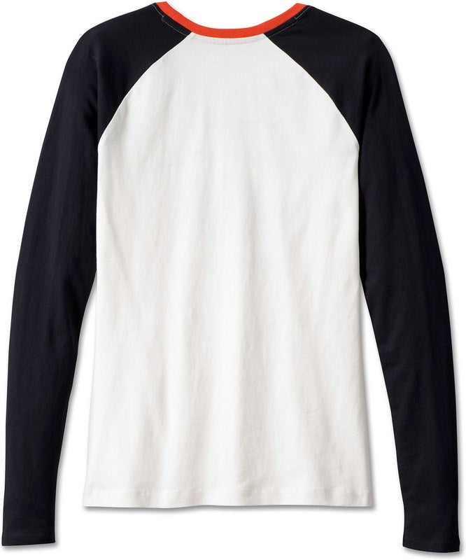 Harley-Davidson Tee-Knit  Colorblock-Design-Cloud Dancer | 99018-23VW