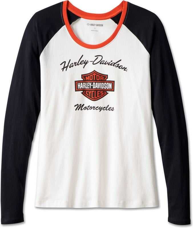 Harley-Davidson Tee-Knit  Colorblock-Design-Cloud Dancer | 99018-23VW