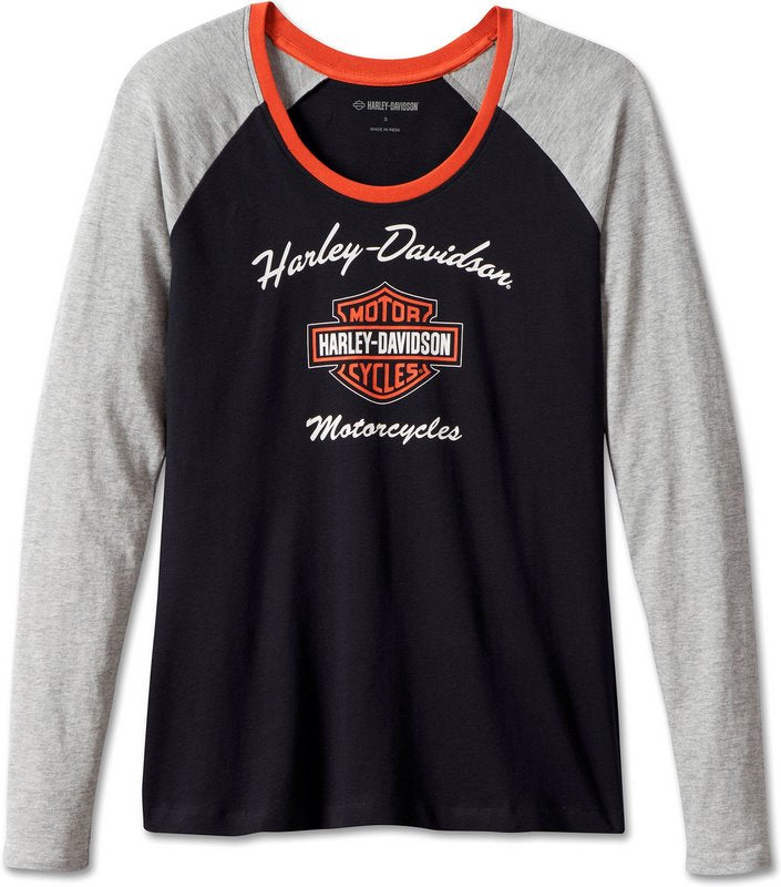 Harley-Davidson Tee-Knit  Colorblock-Design-Black Beauty | 99022-23VW