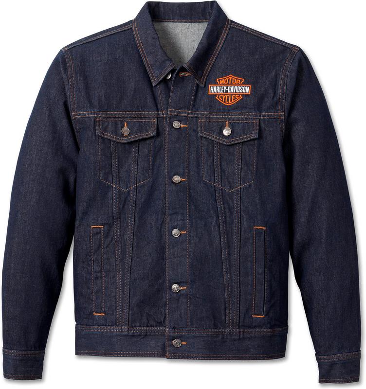 Harley-Davidson Men'S Denim Jacket  Dark Indigo | 99027-23VM