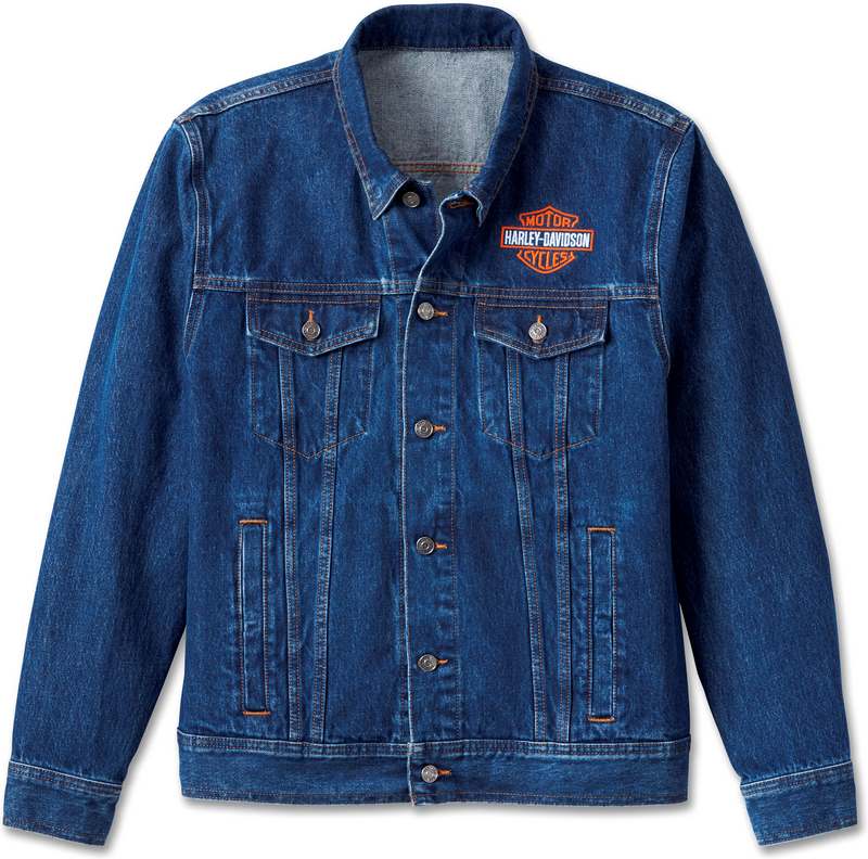 Harley-Davidson Men'S Denim Jacket  Medium Wash Denim | 99028-23VM