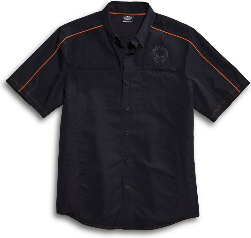 Harley-Davidson Vented Performance Skull Shirt  Black | 99034-15VM