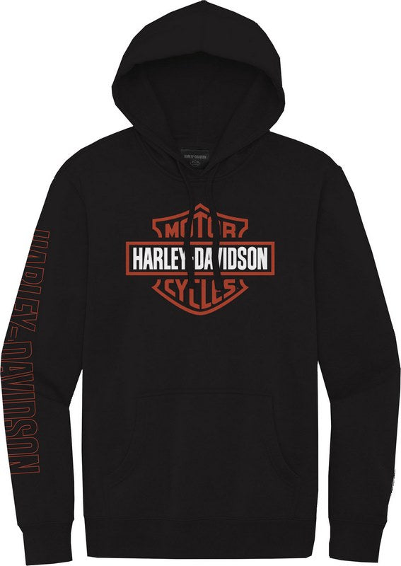 Harley-Davidson Men'S Hallmark B&S Hoodie  Black Beauty | 99039-22VM