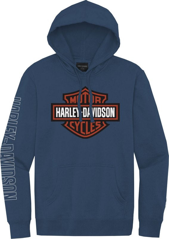 Harley-Davidson Men'S Hallmark B&S Hoodie  Ensign Blue | 99040-22VM