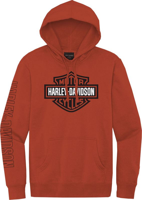Harley-Davidson Men'S Hallmark B&S Hoodie  Vintage Orange | 99042-22VM