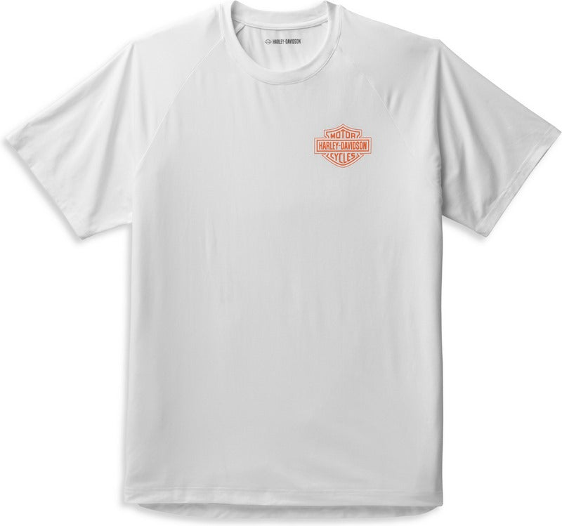 Harley-Davidson Performance Bar & Shield Short Sleeve Tee For Men  Bright White | 99055-22VM