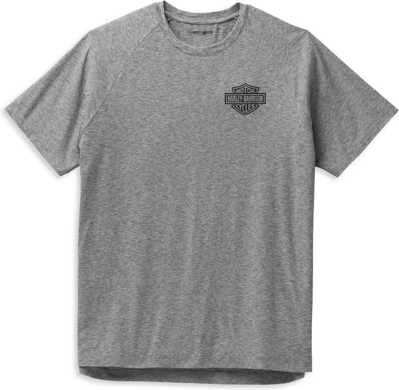 Harley-Davidson Men'S Performance B&S Tee  Medium Heather Grey | 99057-22VM