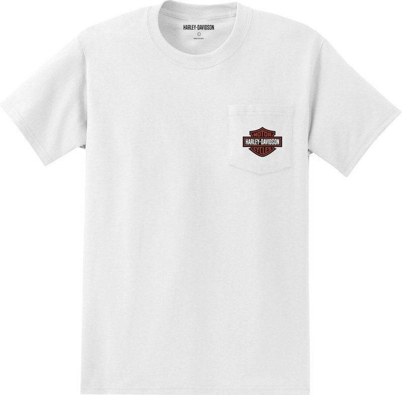 Harley-Davidson Men'S B&S Pocket Tee  Bright White | 99060-22VM