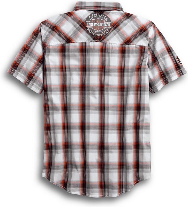 Harley-Davidson Genuine Oil Can Plaid Shirt  Plaid | 99067-18VM