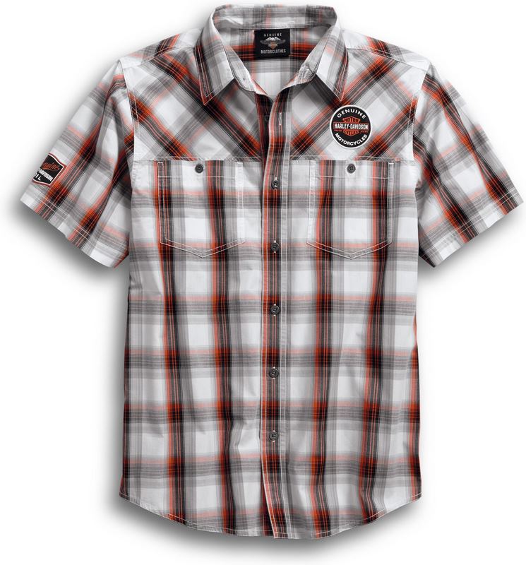 Harley-Davidson Genuine Oil Can Plaid Shirt  Plaid | 99067-18VM