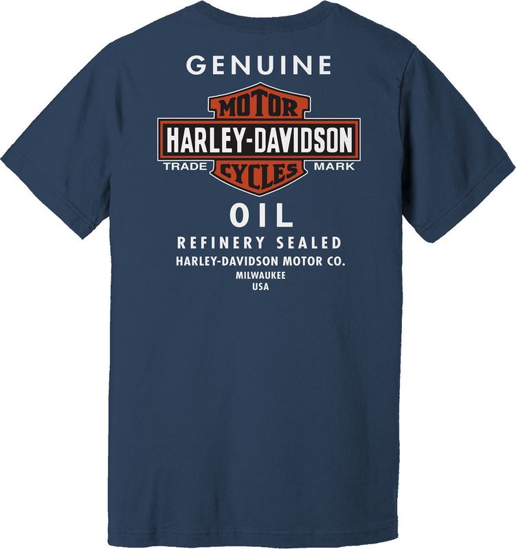 Harley-Davidson Men'S Oil Can Tee  Ensign Blue | 99075-22VM