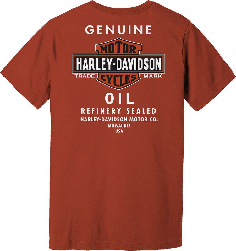 Harley-Davidson Men'S Oil Can Tee  Vintage Orange | 99076-22VM